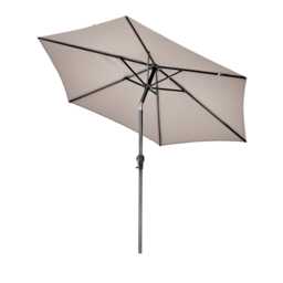 Pacific Lifestyle Riva Weather Resistant Parasol with Tilt, 2.5m, Round, Taupe - thumbnail 3