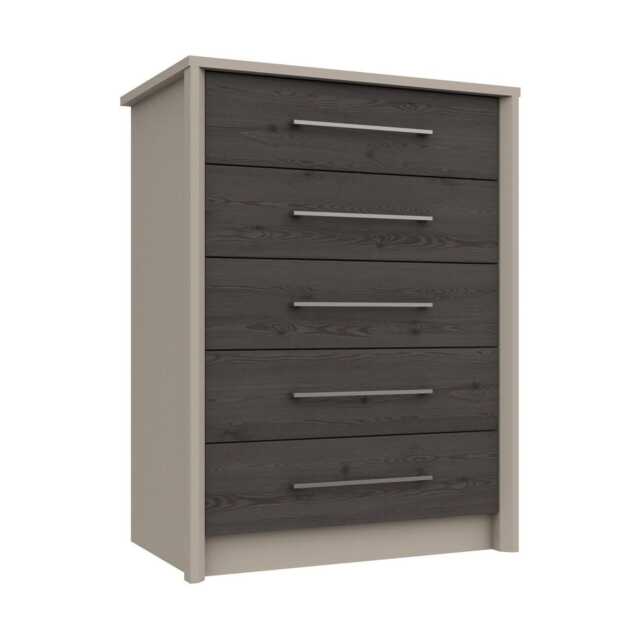 Casa Lyon 5 Drawer Chest, Anthracite - image 1