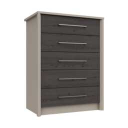 Casa Lyon 5 Drawer Chest, Anthracite - thumbnail 1