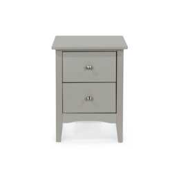 Casa Carla 2 Drawer Bedside Cabinet, Light Grey - thumbnail 4