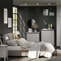 Casa Carla 2 Drawer Bedside Cabinet, Light Grey - thumbnail 2