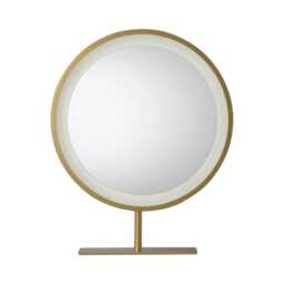 Casa Vicenza Illuminated LED Bathroom Mirror, 40x40cm, Gold - thumbnail 2