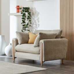 Casa Ascot Fabric Armchair, Suave Stone - thumbnail 1