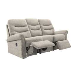 G Plan Holmes 3 Seater Fabric Power Recliner Sofa, Porto Ice - thumbnail 2