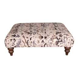 Casa Tetbury Fabric Footstool, Barnaby Mono - thumbnail 2