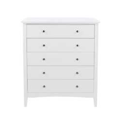 Casa Carla 5 Drawer Chest of Drawers, White - thumbnail 4