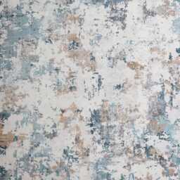 Frith Rugs Kaydon Washable Woven Rug, 230cm x 160cm, Blue Abstract Pattern