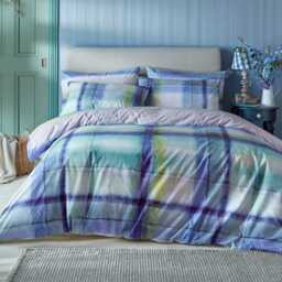 Bluebellgray Hebrides Tartan Duvet Set, Single, Atlantic - thumbnail 2