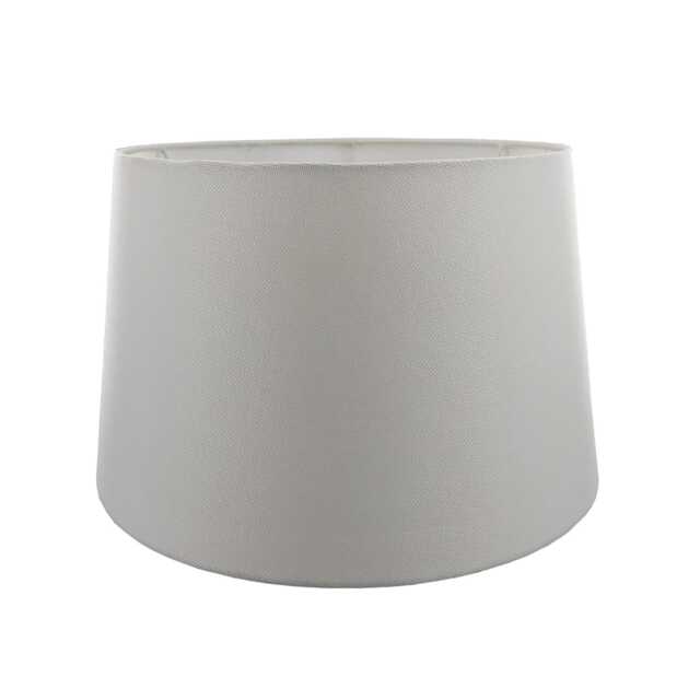 Casa Empire Cylinder Lamp Shade, 40cm, Linen, White
