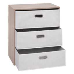 5five 3 Drawer Chest of Drawers, Beige - thumbnail 2