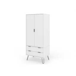 Casa Alden 2 Door Wardrobe, White - thumbnail 2