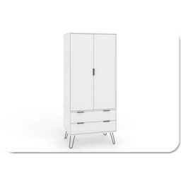 Casa Alden 2 Door Wardrobe, White - thumbnail 4