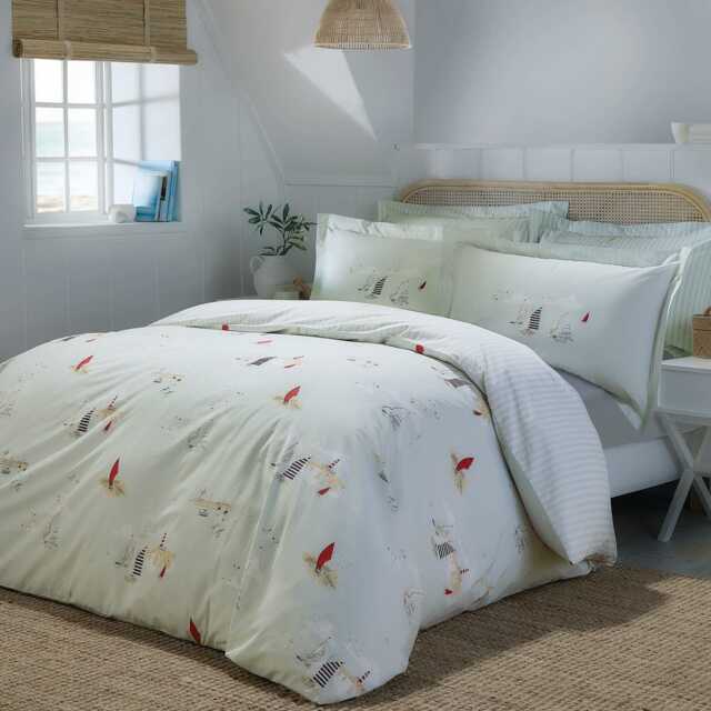 Sophie Allport Coastal Boats Duvet Set, King, Blue