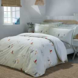 Sophie Allport Coastal Boats Duvet Set, King, Blue - thumbnail 1