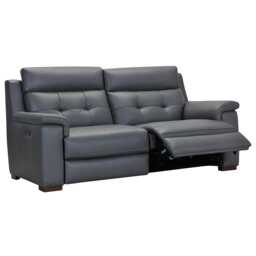 Casa Berlin 3 Seater Power Recliner Leather Sofa with Head Tilt - thumbnail 1