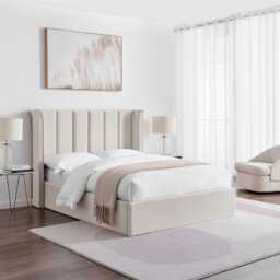 Casa Polly Ottoman Bed Frame, King, Natural