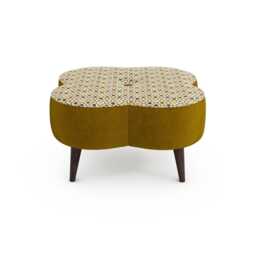 Orla Kiely Daisy Velvet Large Footstool - thumbnail 3