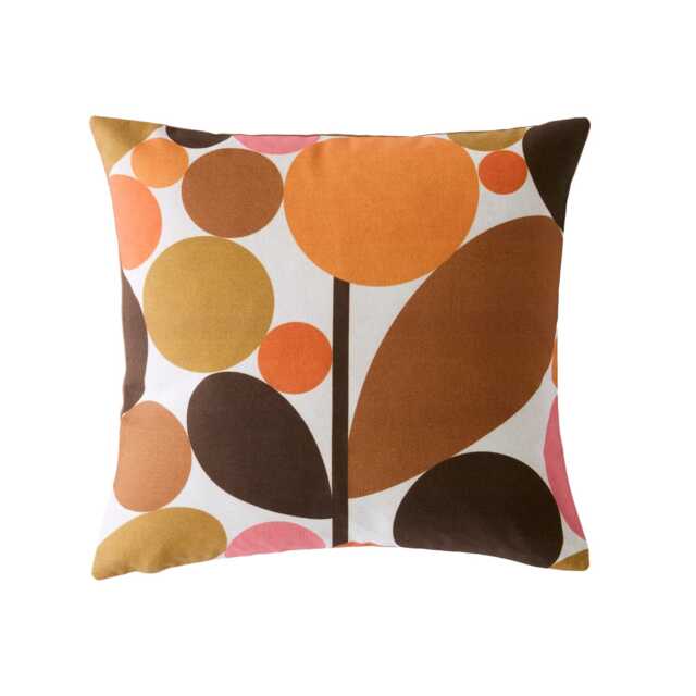 Orla Kiely Bubble Flower Microfibre Cushion, Sienna - image 1