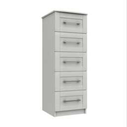 Casa Madrid 5 Drawer Tallboy Chest, Grey - thumbnail 1