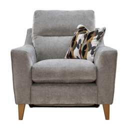 Casa Arno Fabric Power Recliner Armchair, Tilly Stone - thumbnail 2