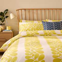 Orla Kiely Sycamore Stripe Duvet Set, Single, Yellow - thumbnail 2
