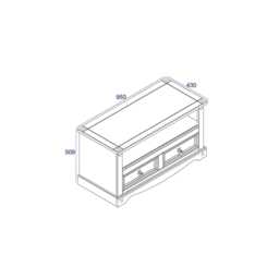 Casa Connor TV Cabinet, Gey - thumbnail 2