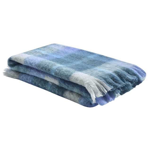 Bluebellgray Highland Check Throw, Sea Blue - image 1