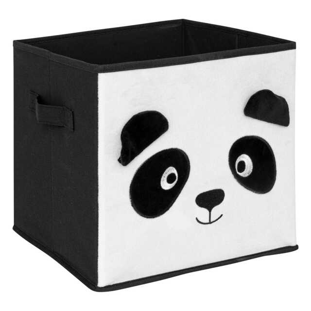 Atmosphera Kids Panda Velvet Storage Box, White - image 1