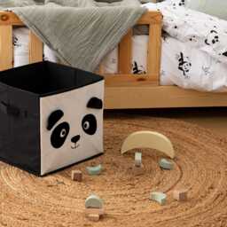 Atmosphera Kids Panda Velvet Storage Box, White - thumbnail 2