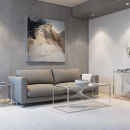 Casa Abstract Glass Coffee Table - thumbnail 2
