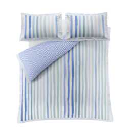 Bluebellgray Sunday Stripe Duvet Set, King, Blue - thumbnail 2
