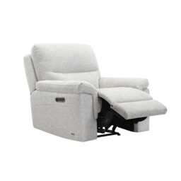 Casa Angus Fabric Power Recliner Armchair, Milan Beige - thumbnail 2