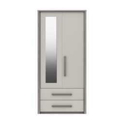 Casa Milan Double Mirror Wardrobe with Drawers - thumbnail 2