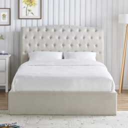 Casa Gerbera Storage Bed Frame, Double, Natural - thumbnail 4
