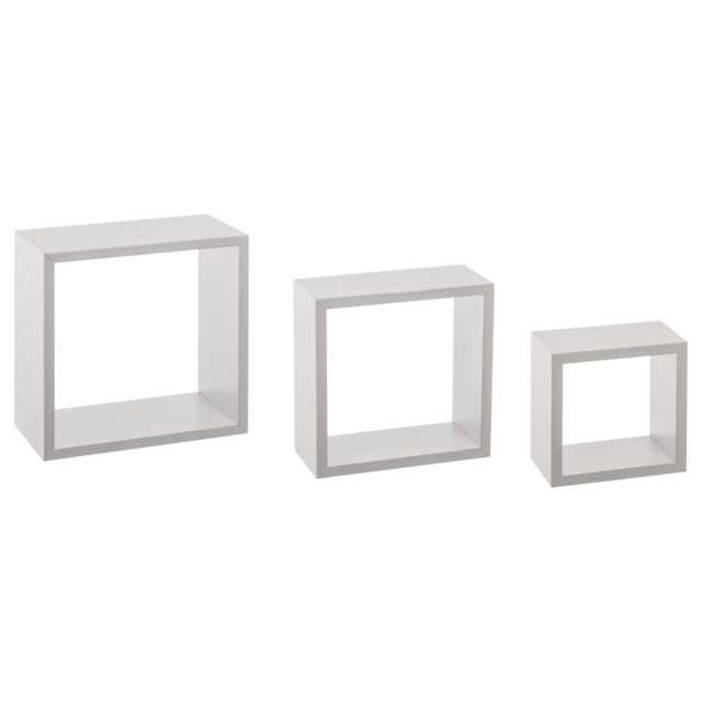 5five Fixy Cube Wall Shelves, Set of 3, White - image 1