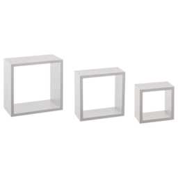 5five Fixy Cube Wall Shelves, Set of 3, White - thumbnail 1