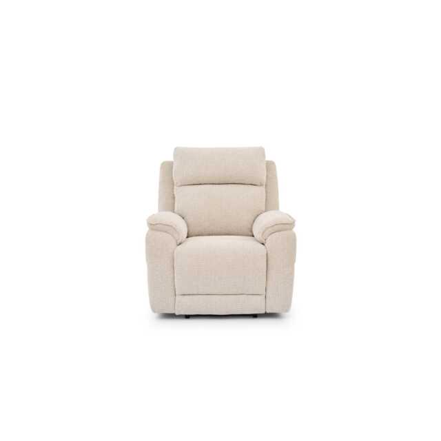 Casa Alex Fabric Power Recliner Armchair with Head Tilt, Kansas Beige - image 1