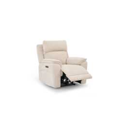 Casa Alex Fabric Power Recliner Armchair with Head Tilt, Kansas Beige - thumbnail 3