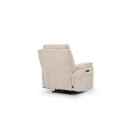 Casa Alex Fabric Power Recliner Armchair with Head Tilt, Kansas Beige - thumbnail 4