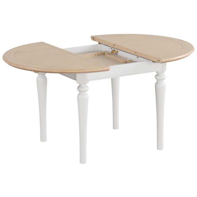 Casa Linden Round Extending Dining Table, Grey - image 1