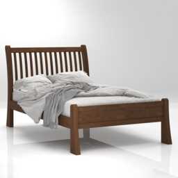 Casa Barbados Bed Frame, Double, Dark Wood