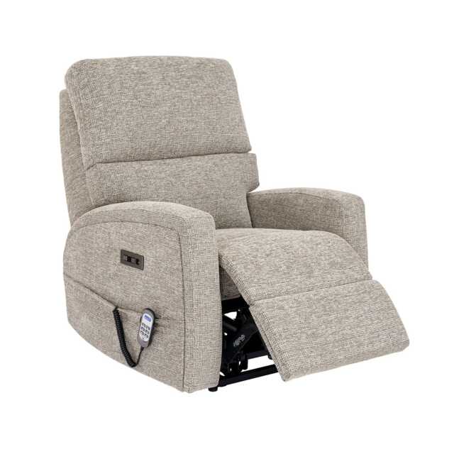 Celebrity Southwell Lift & Rise Power Fabric Recliner Armchair, Hessian Llama - image 1
