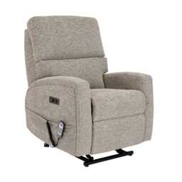 Celebrity Southwell Lift & Rise Power Fabric Recliner Armchair, Hessian Llama - thumbnail 3