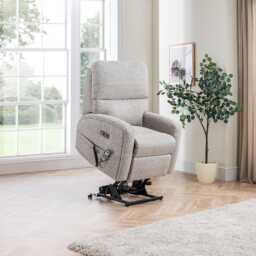 Celebrity Southwell Lift & Rise Power Fabric Recliner Armchair, Hessian Llama - thumbnail 4