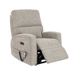 Celebrity Southwell Lift & Rise Power Fabric Recliner Armchair, Hessian Llama - thumbnail 1
