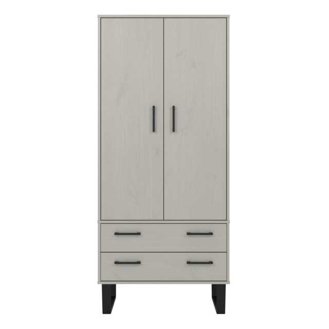 Casa Taylor 2 Door 2 Drawer Wardrobe, Grey - image 1