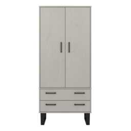 Casa Taylor 2 Door 2 Drawer Wardrobe, Grey