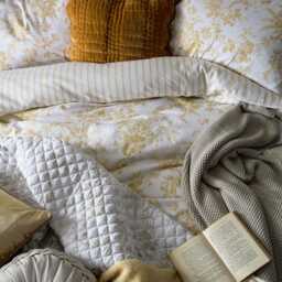 Laura Ashley Walled Garden Duvet Set, Double, Ochre Yellow - thumbnail 2