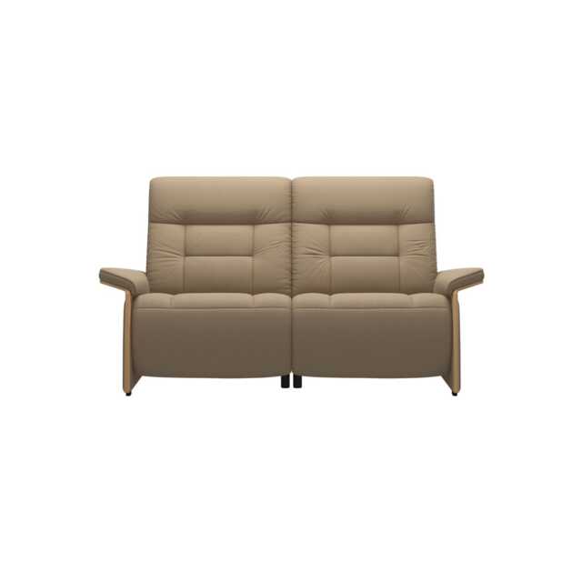 Stressless Mary Wood 2 Seater Leather Power Recliner Sofa - image 1
