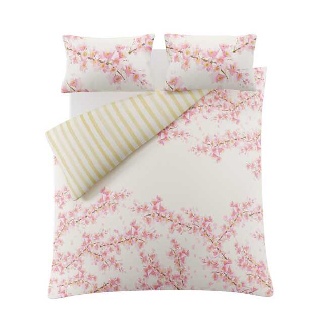 Bluebellgray Cherry Blossom Duvet Set, Single, Pink - image 1